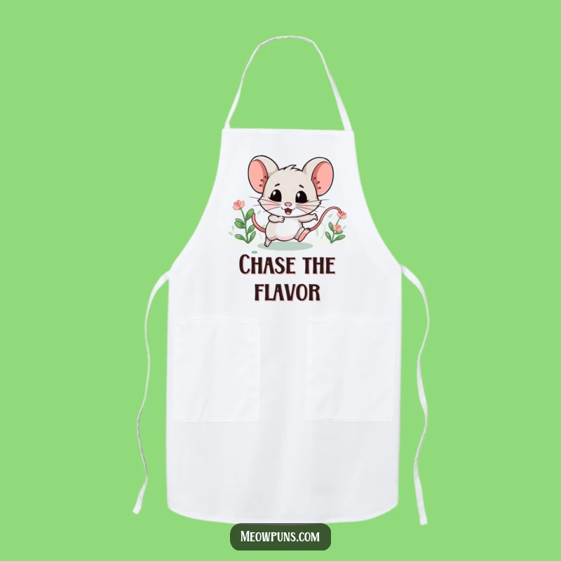 Funny Catnip Mouse Apron: Chef's Humor for Playful Kitchen Adventures