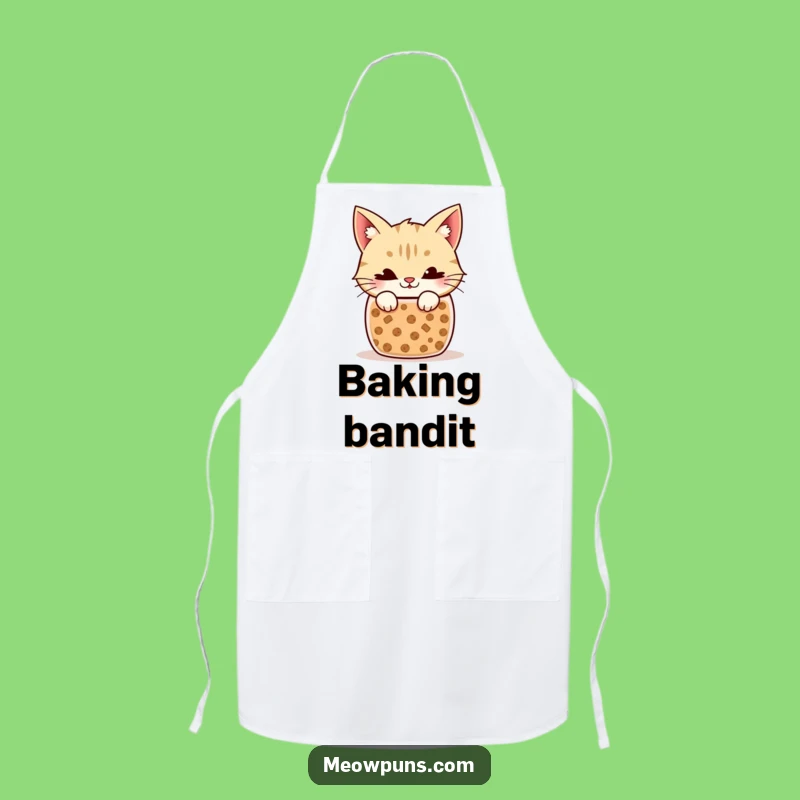 Funny Cat Cookie Jar Apron: Cook with a Side of Sweet Mischief!