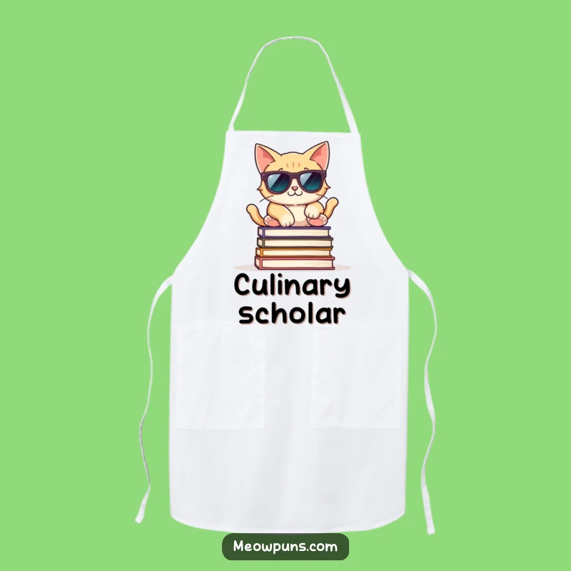 Funny Cool Cat Sunglasses Apron: Cook with Literary Sass!
