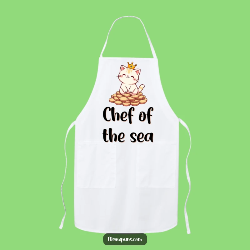 Funny Royal Cat Apron: Cook Like Royalty with This Feline Treasure Guardian