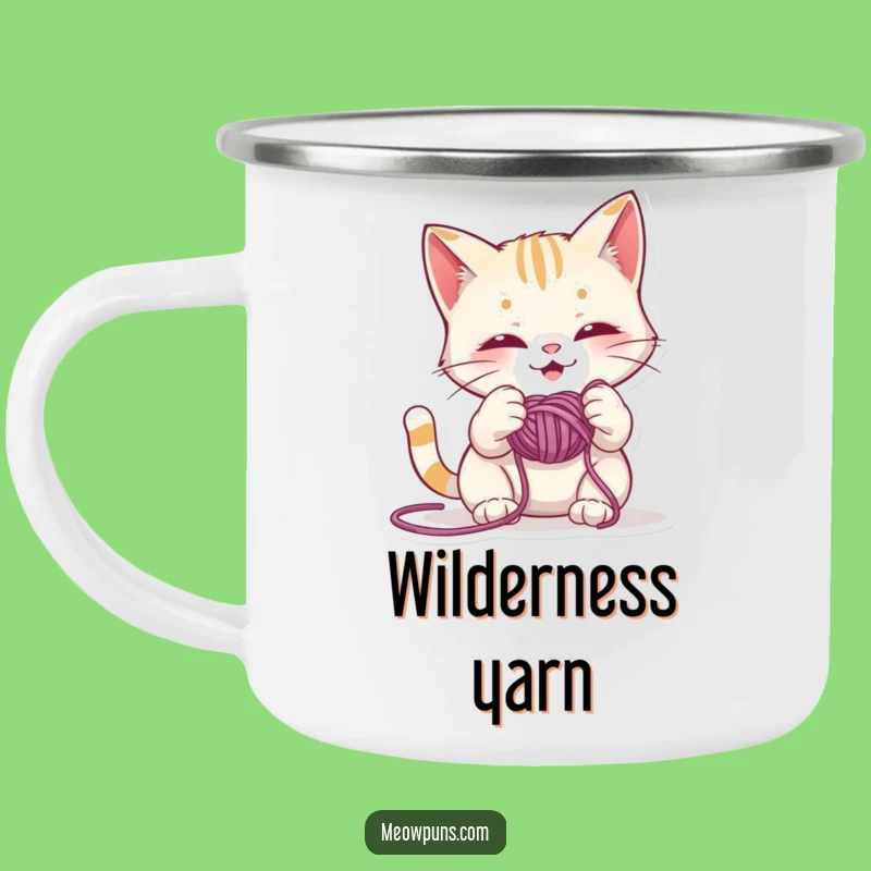 Funny Mischievous Cat Camping Mug - Durable & Hilarious Gift for Adventurers