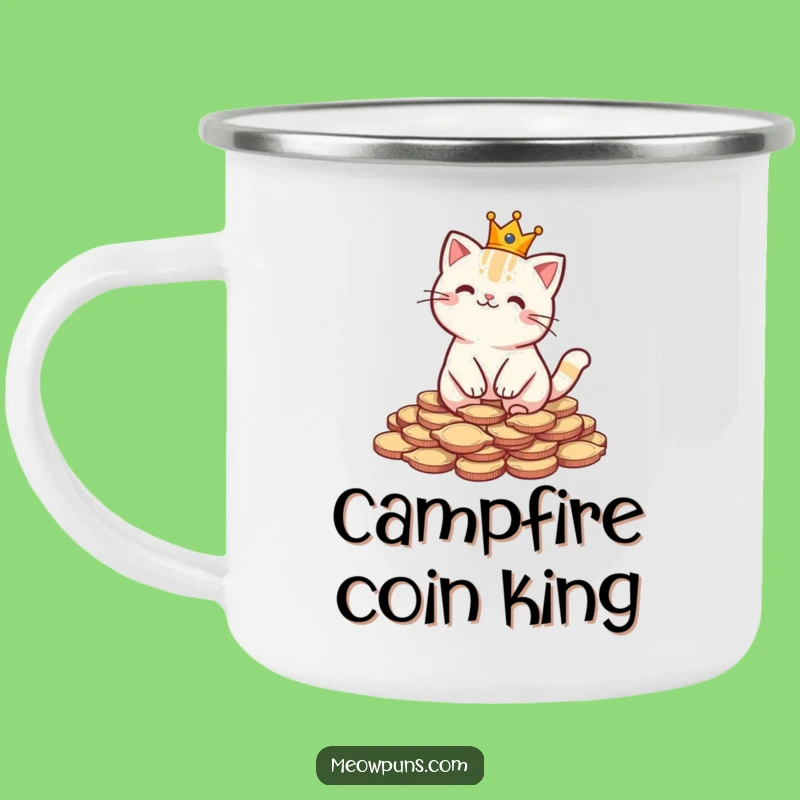 Funny Royal Cat Camping Mug: Sip Your Adventure Fuel Like Feline Royalty