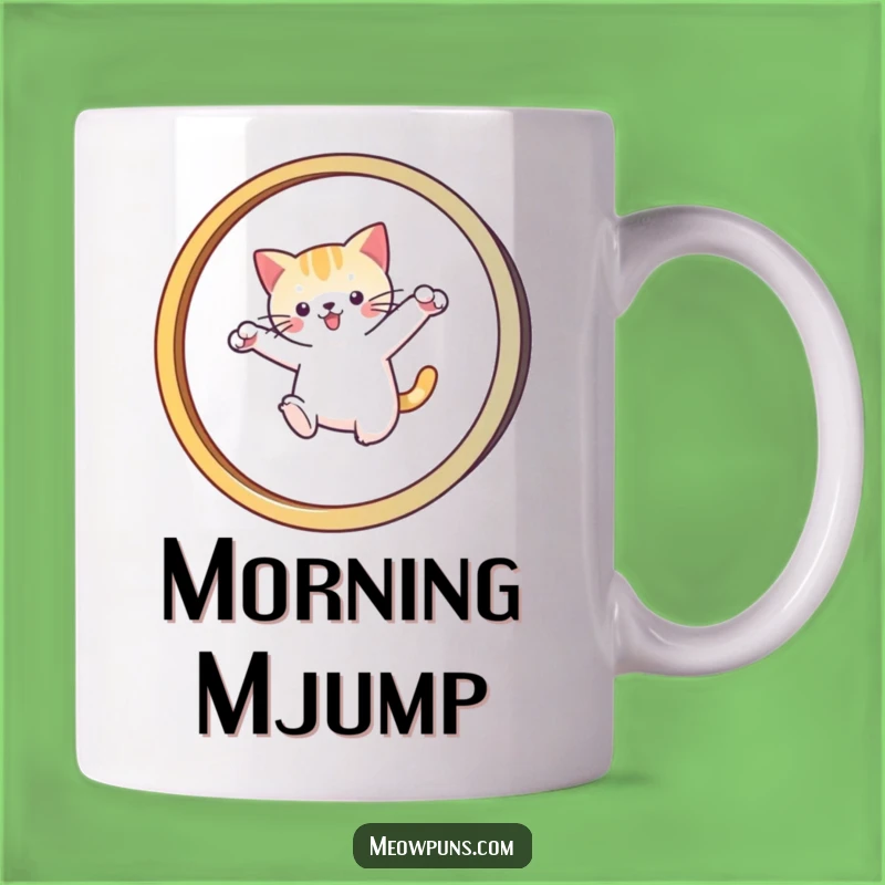 Funny Cat Acrobat Mug: Hilarious Gift for Feline Fans and 'M' Lovers