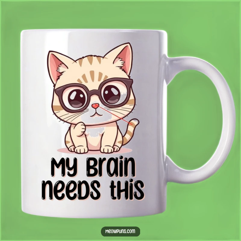 Funny Cat Spectacles Laser Pointer Mug - Perfect Gift for Cat Lovers!