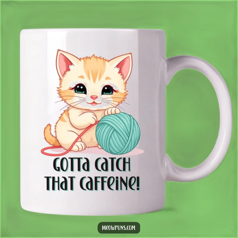 Funny Kitten Yarn Ball Mug - Adorable & Hilarious Pet Lover's Gift