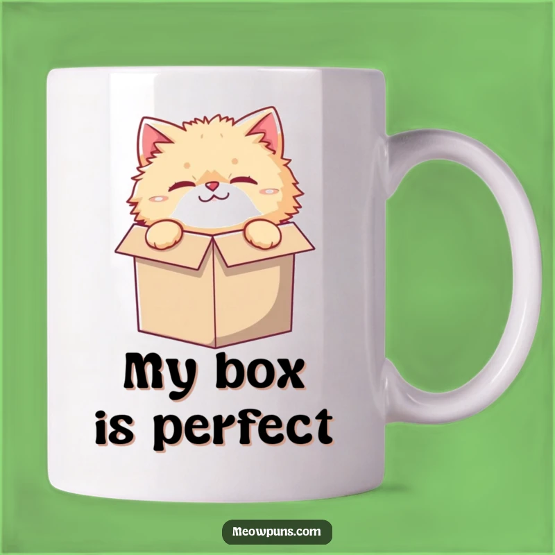 Funny Small Box Cat Mug: Hilarious Peek-a-Boo Design for Cat Lovers