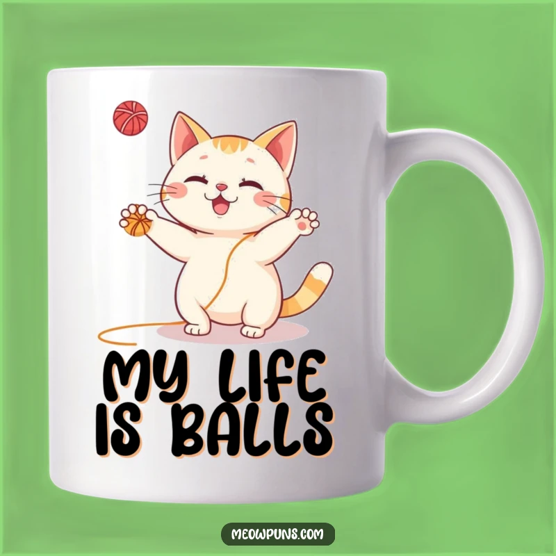 Funny Cat Yarn Juggler Mug: The Purrfectly Chaotic Gift for Cat Lovers!