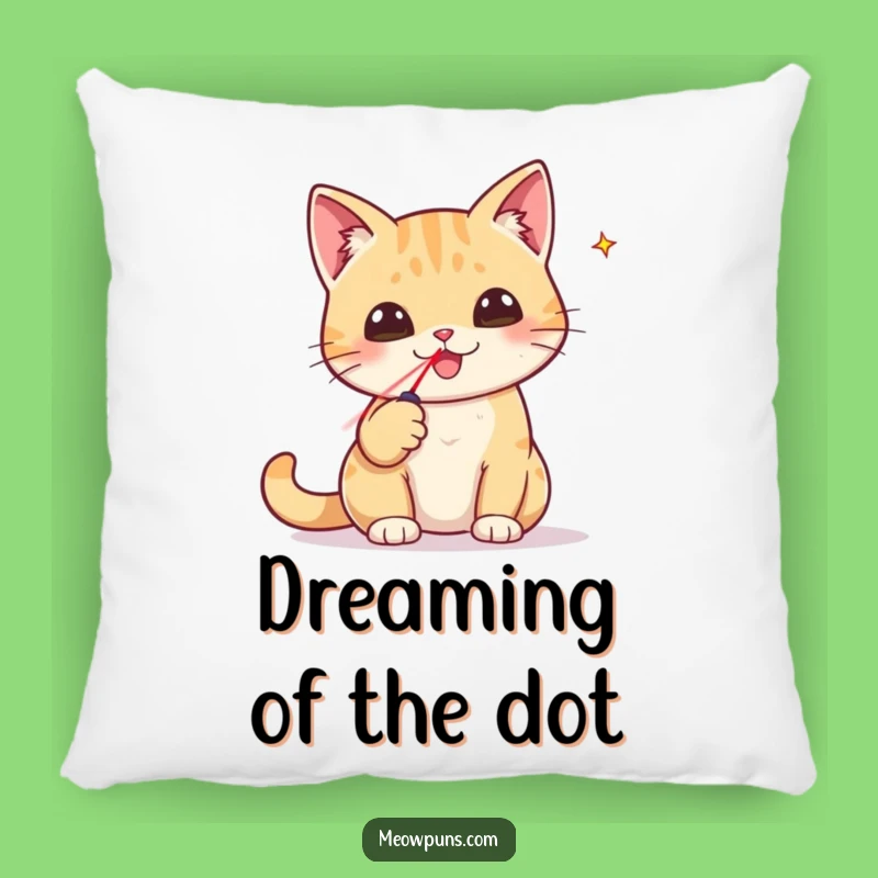 Funny Cat Laser Pointer Pillow: Cozy Comfort with Feline Victory
