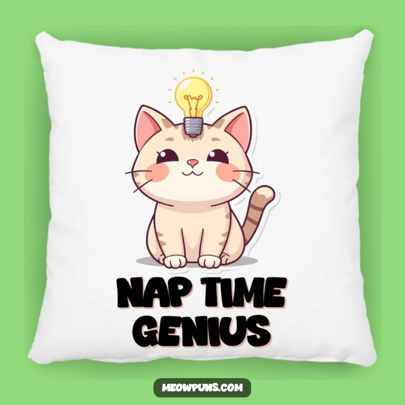 Funny Cat Lightbulb Pillow: Cozy Comfort with a Clever Cat Idea