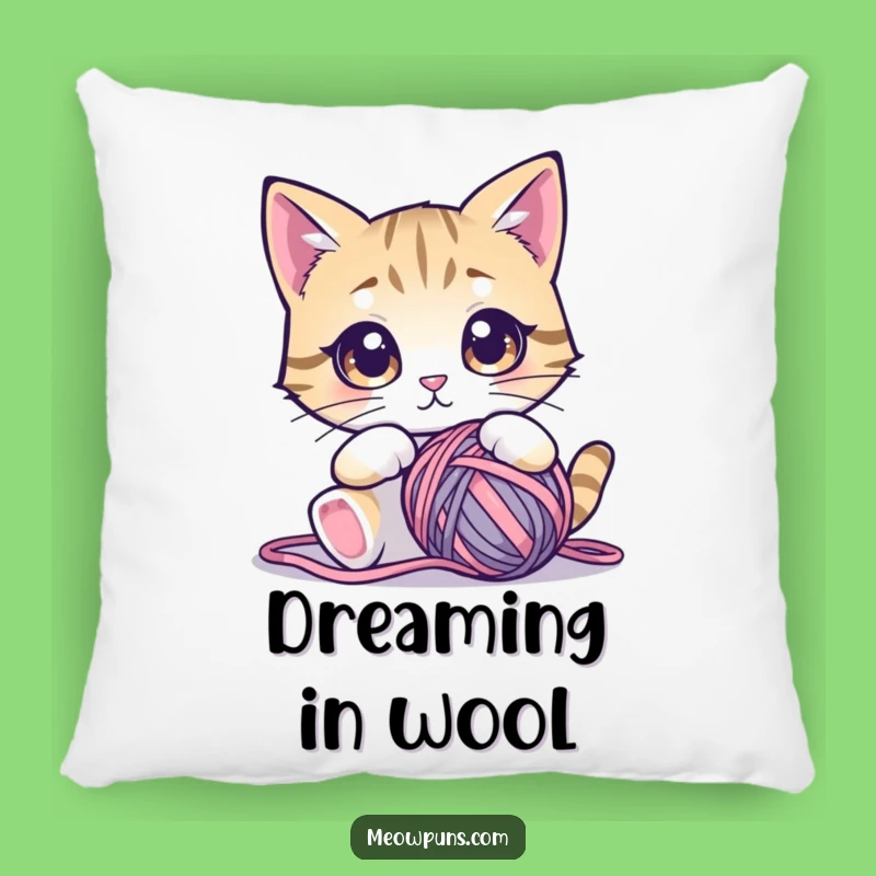 Funny Cat Yarn Ball Pillow - Cozy & Captivating Comfort!