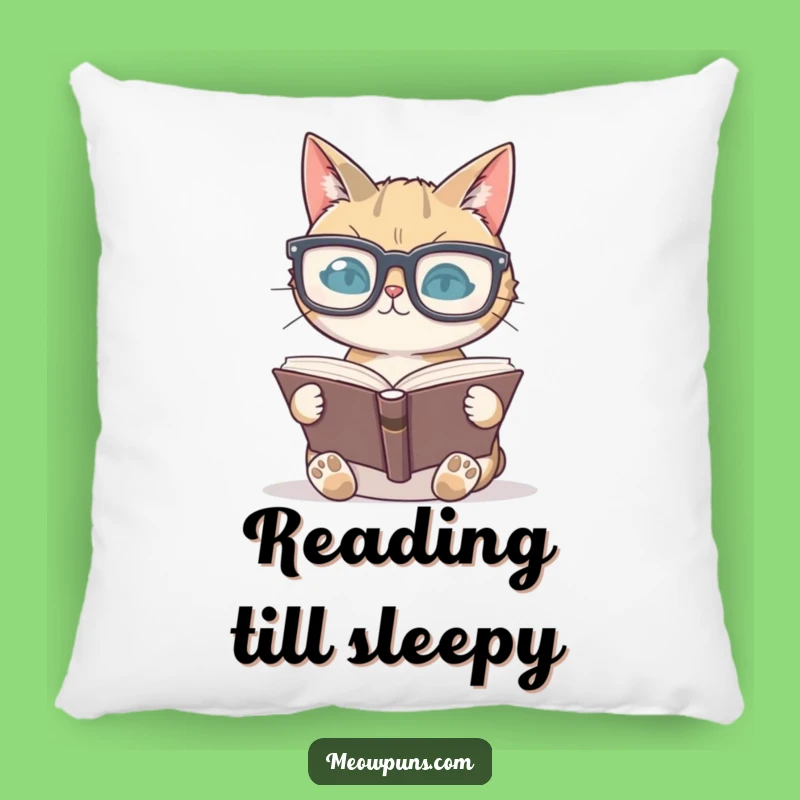 Funny Bookworm Cat Pillow: Add Cozy Intellectual Comfort to Your Home