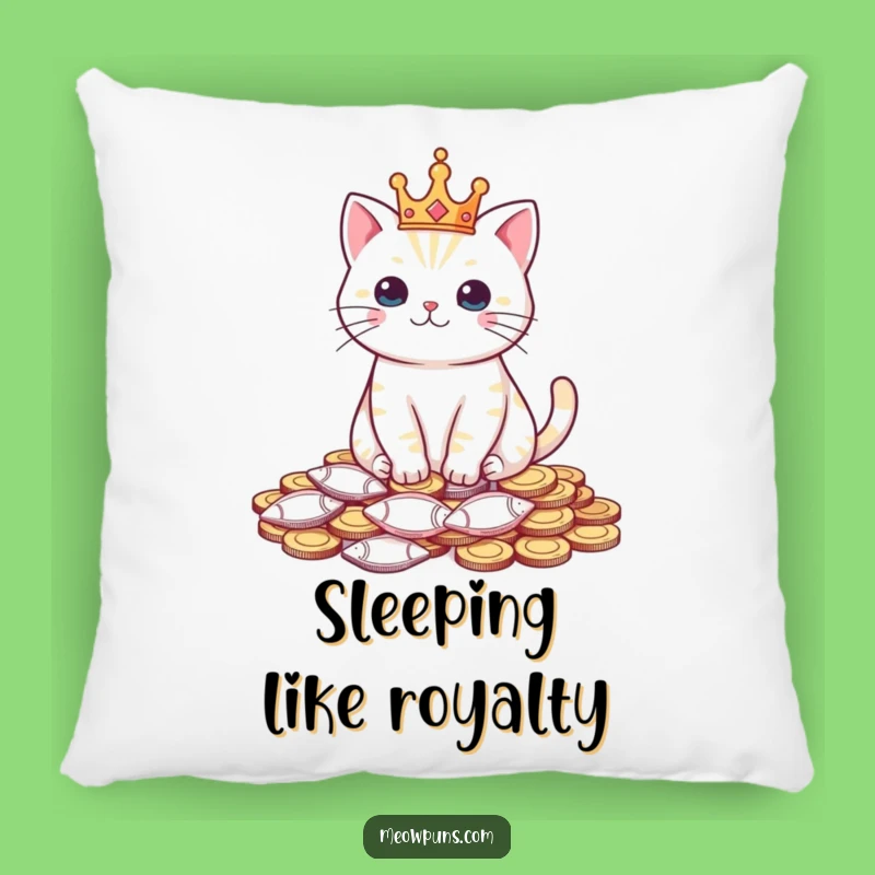Funny Cat King Pillow - Cozy Comfort for Royal Felines Gift