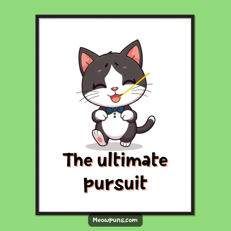 Funny Tuxedo Cat Laser Digital Art: Instant Playful Decor