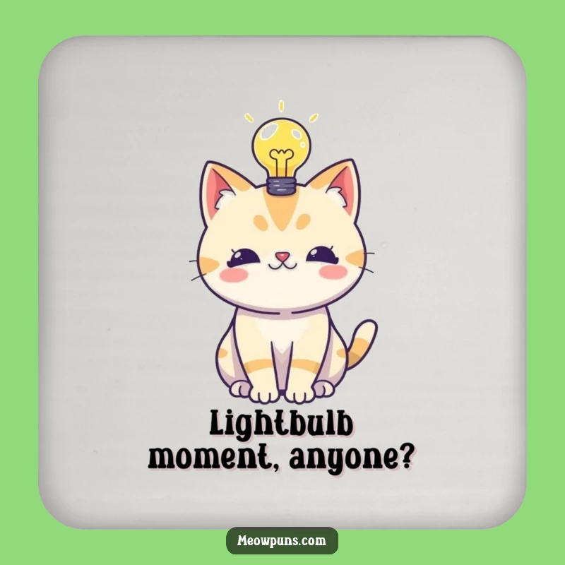 Funny Cat Lightbulb Coaster Set - Protect Surfaces with Wit