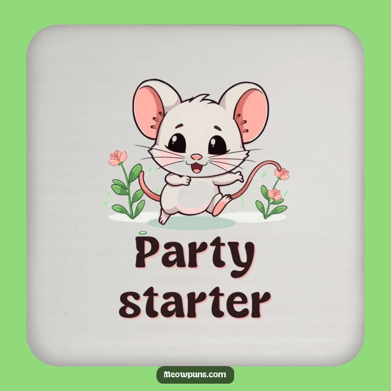 Funny Catnip Mouse Coaster: Protect Surfaces with Playful Charm