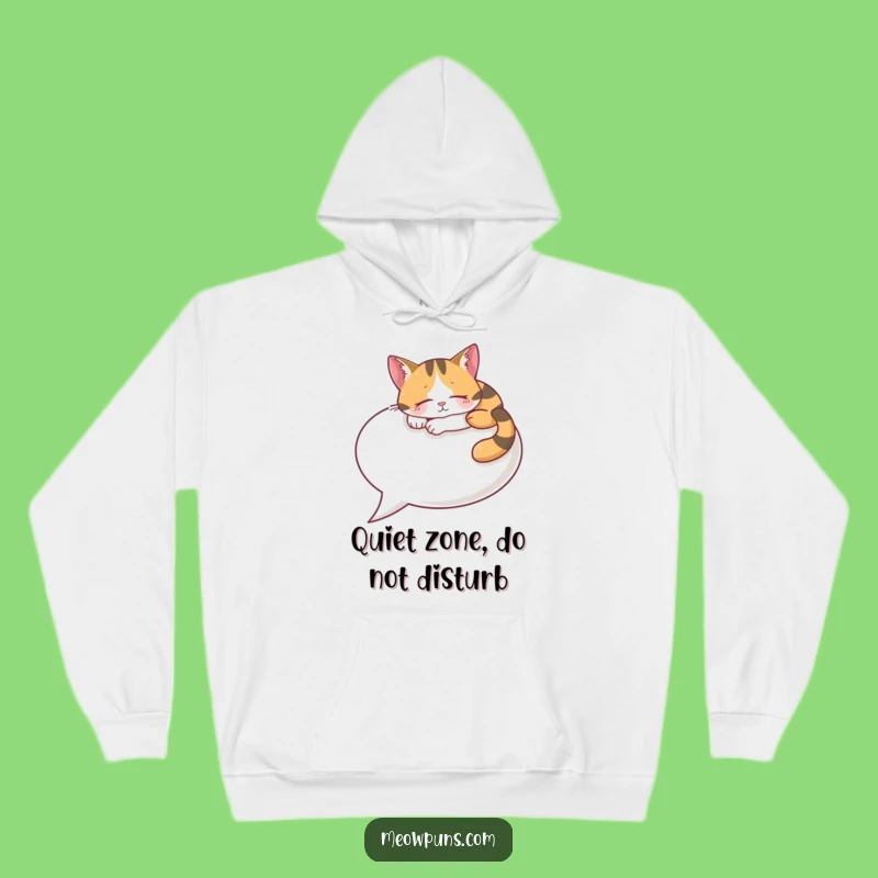 Cozy Calico Cat Speech Bubble Hoodie: Funny Gift for Ultimate Comfort