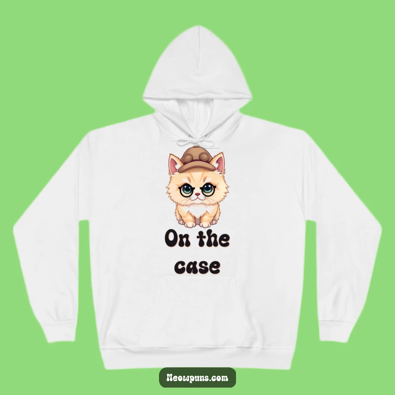 Funny Cat Detective Hoodie: Stay Warm and Solve Mysteries in This Cozy Hilarious Hoodie