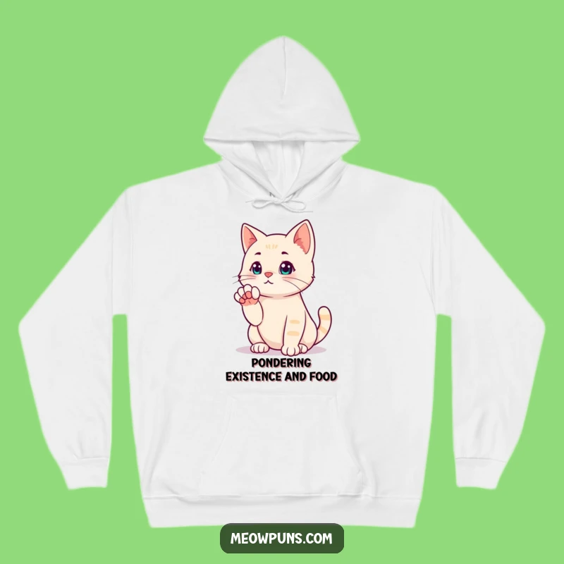 Funny Cat Thinking Pose Hoodie: Cozy Comfort for Deep Contemplation