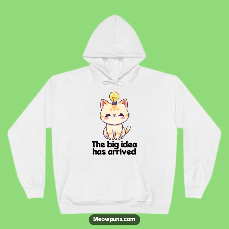 Cozy Funny Cat Lightbulb Hoodie - Warm Your Brain with Genius Ideas