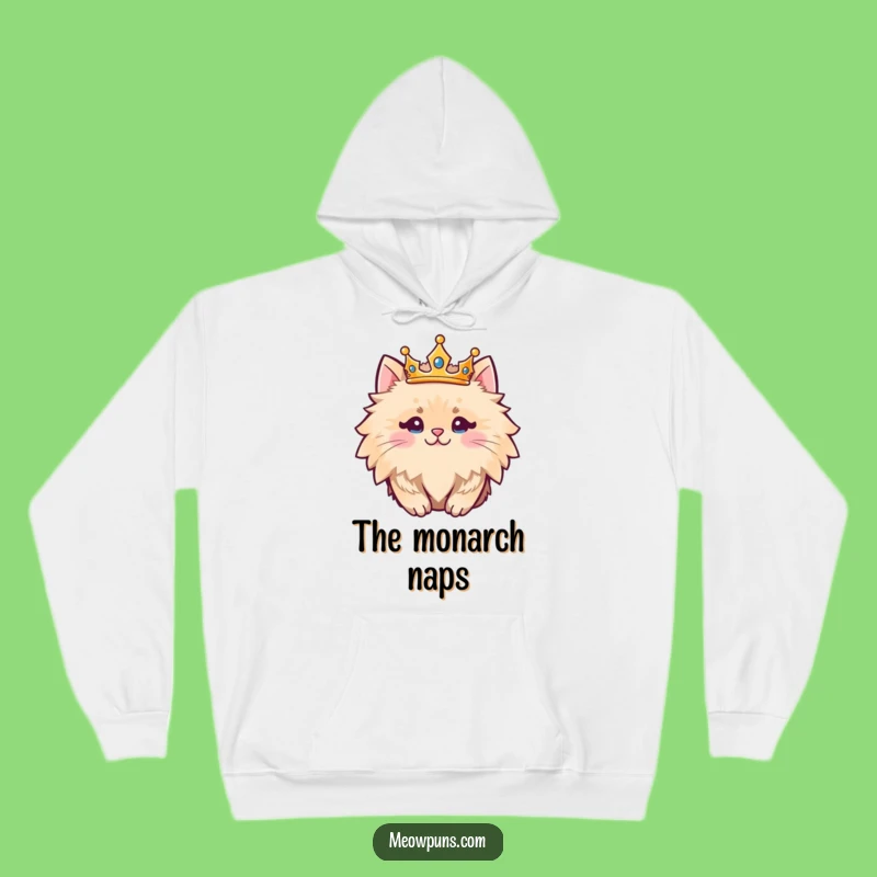 Funny Fluffy Cat King Hoodie Cozy Comfort for Your Royal Highness
