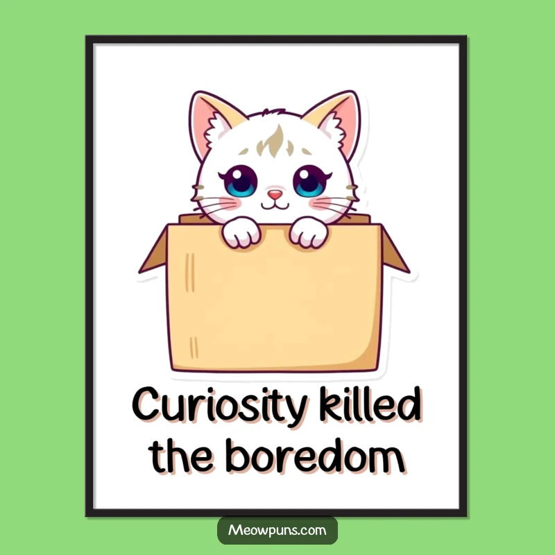 Free Printable Curious Cat Funny Wall Art - Whimsical Downloadable Decor