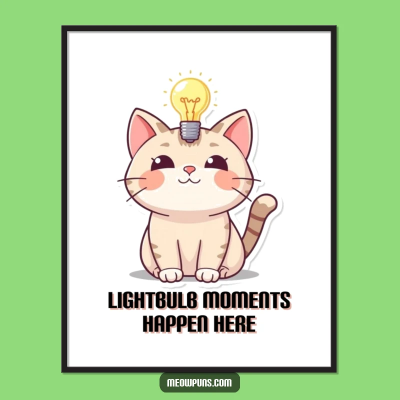 Funny Free Printable Wall Art: Cat's Brilliant Idea, Humorous Downloadable Art for Your Home