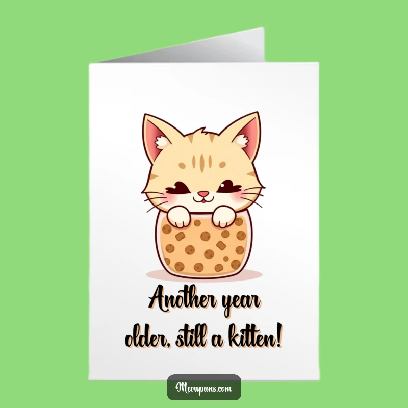 Free Printable Birthday Card: Sneaky Cat, Cookie Jar Fun, DIY Downloadable Gift