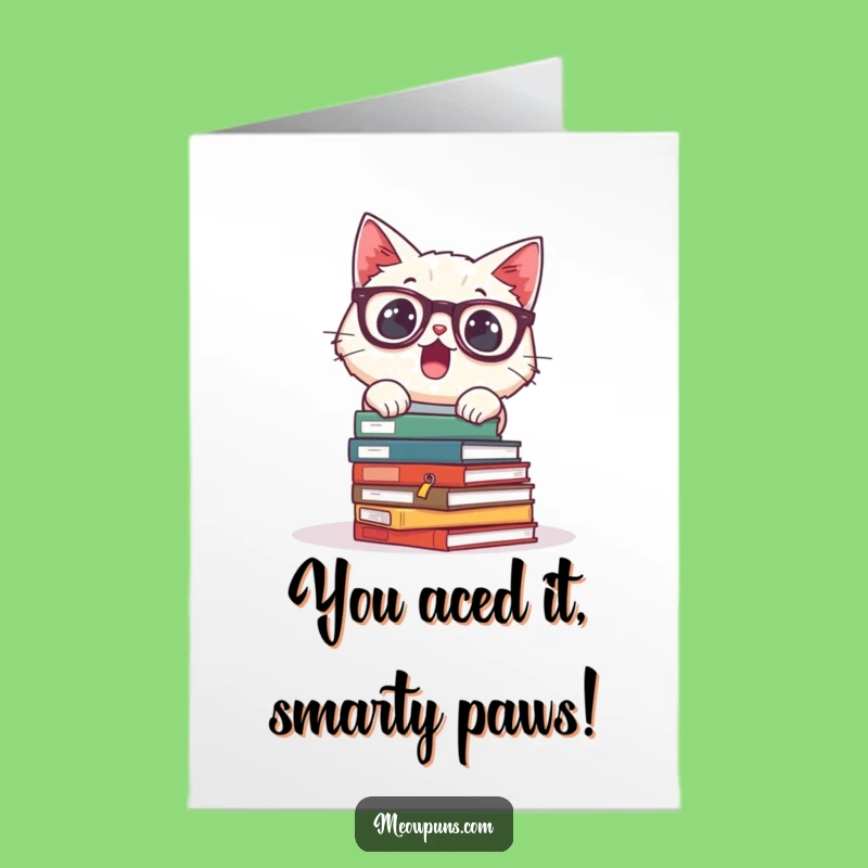 Free Printable Congrats Card: Hilarious Cat Book Tumble, Ideal DIY Downloadable Gift