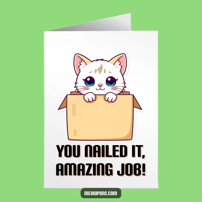 Free Printable Curious Cat Funny Congrats Card - Sneaky Downloadable Gift