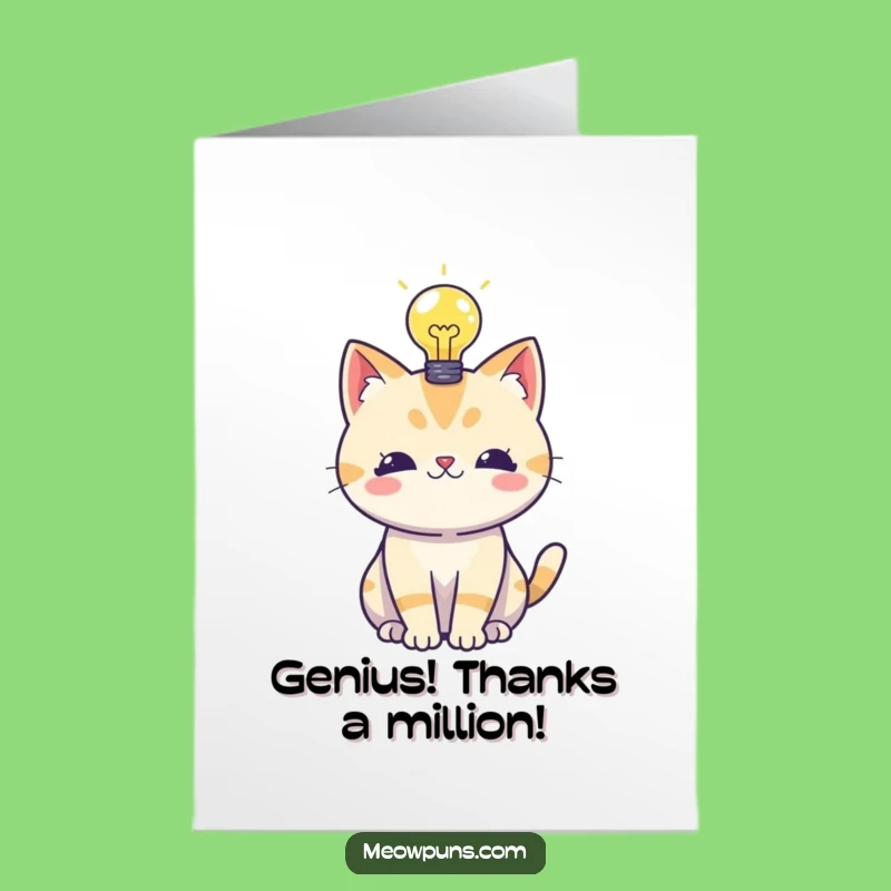 Free Printable Funny Thank You Card: Cat Idea Downloadable Gift