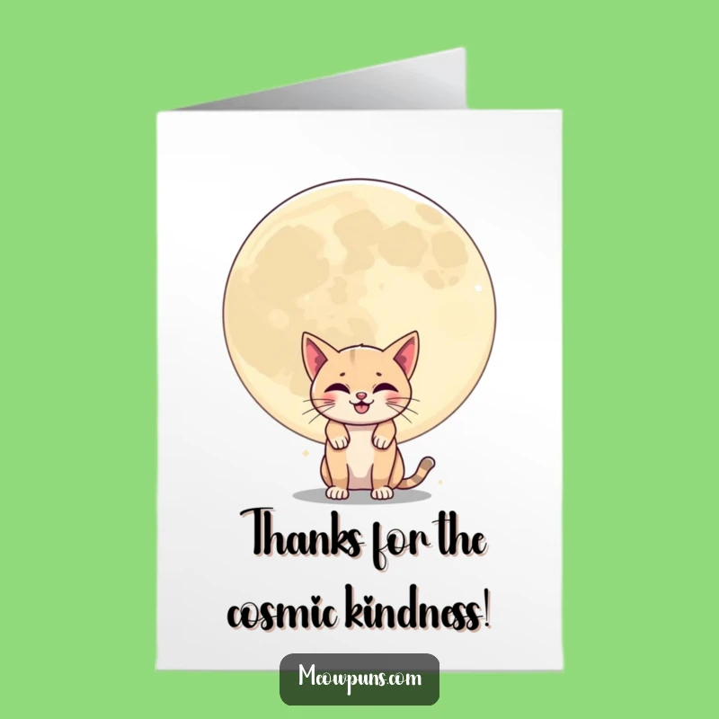 Free Printable Thank You Card: Cat Moon Gratitude, Downloadable & Print at Home