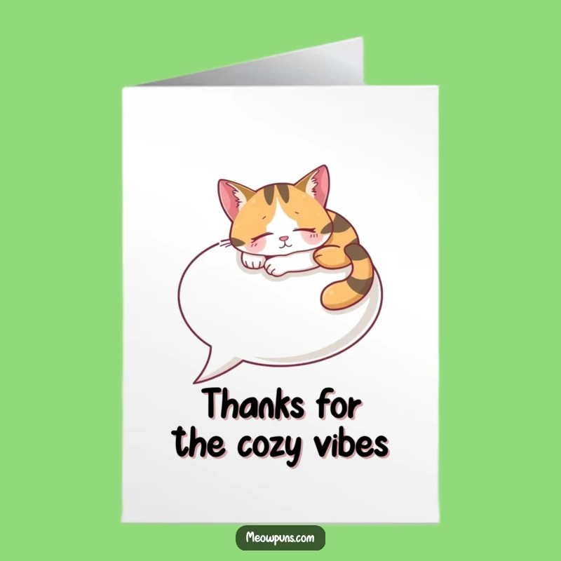 Free Printable Thank You Card: Funny Calico Cat Nap, Grateful Downloadable Gift