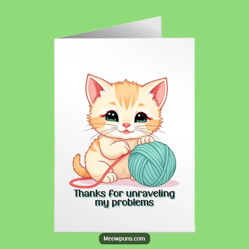 Free Printable Thank You Card: Cute Kitten, Funny DIY Downloadable Gift for Expressing Gratitude with Playfulness