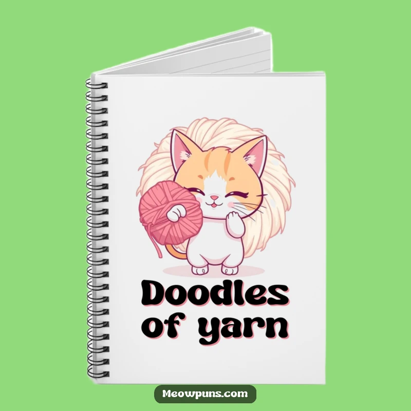 Funny Cat Yarn Pom Notebook: Jot Down Your Playful Ideas!