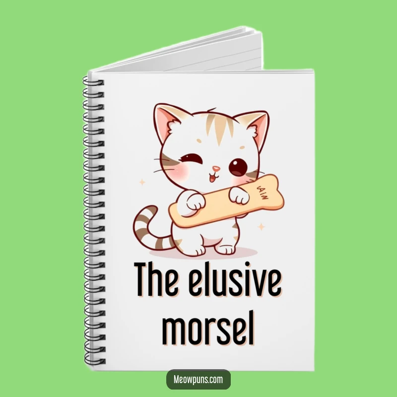 Funny Cat Fishbone Notebook - Jot Down Ideas with Feline Flair