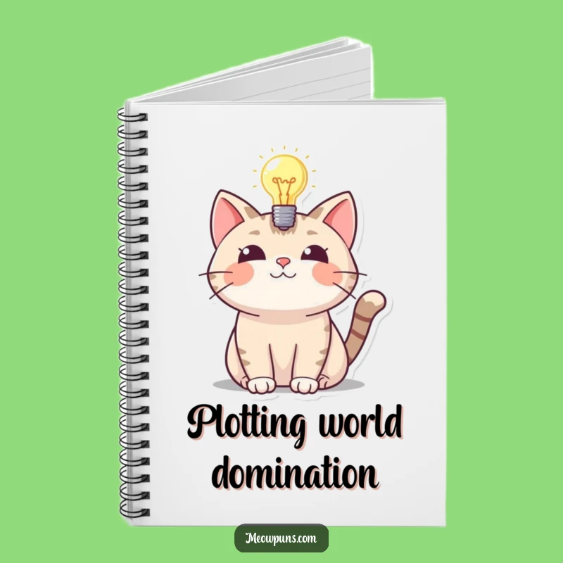 Funny Cat Lightbulb Notebook: Jot Down Your Brilliant Ideas