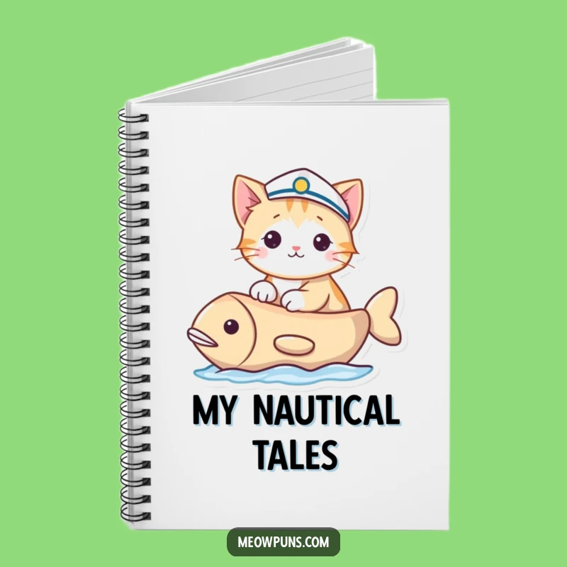 Funny Sailor Cat Notebook: Jot Down Your Voyages with Feline Maritime Flair