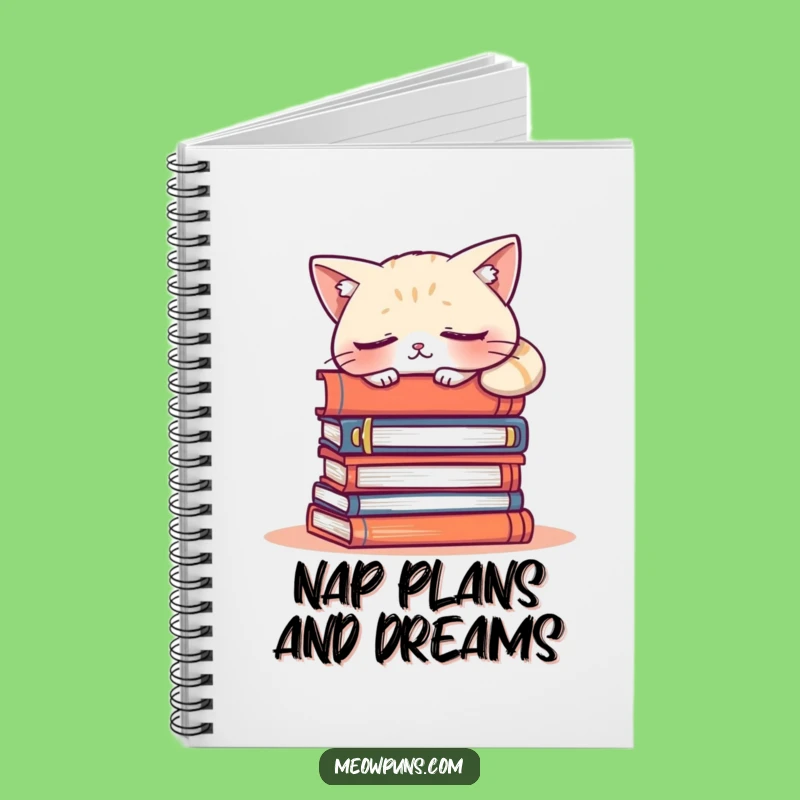 Funny Sleepy Cat Notebook - Hilarious Journal for Bookworms & Dreamers