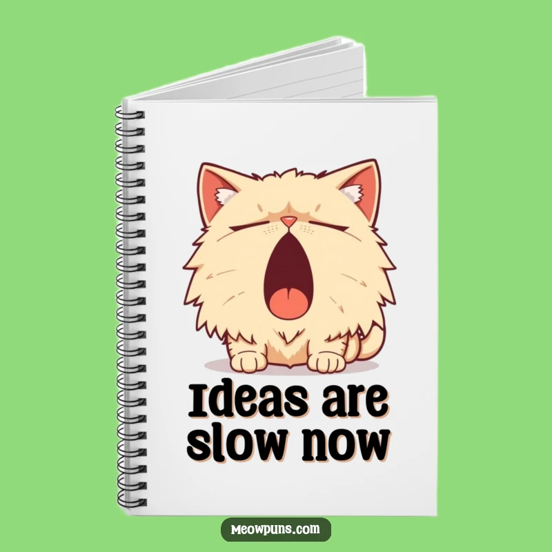 Funny Persian Cat Yawn Pun Notebook: Jot Down Sleepy Thoughts