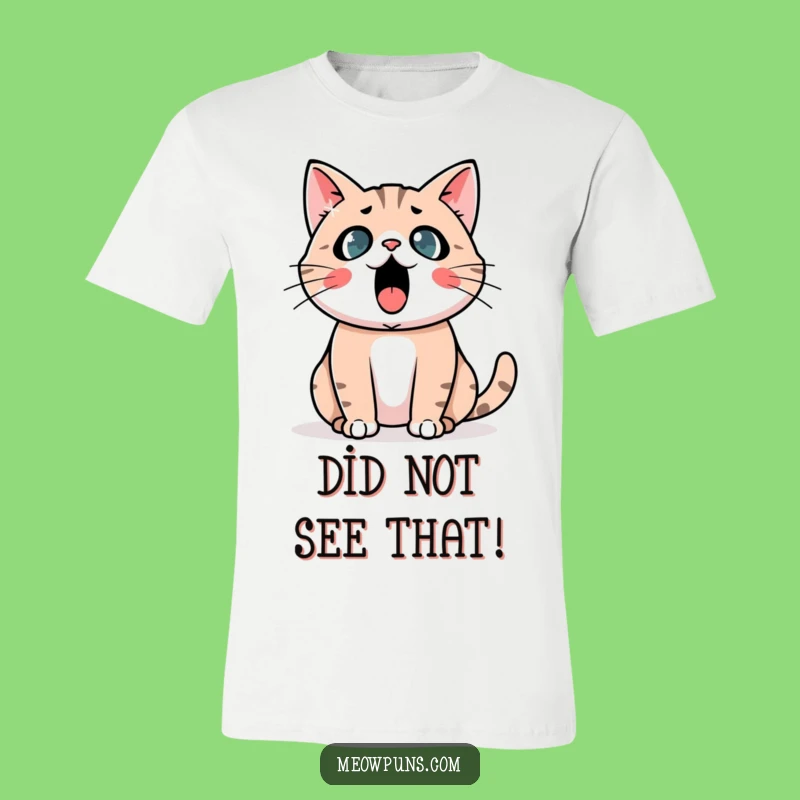 Funny Astonished Cat T-Shirt: Wear Your Shock with This Wide-Eyed Feline!