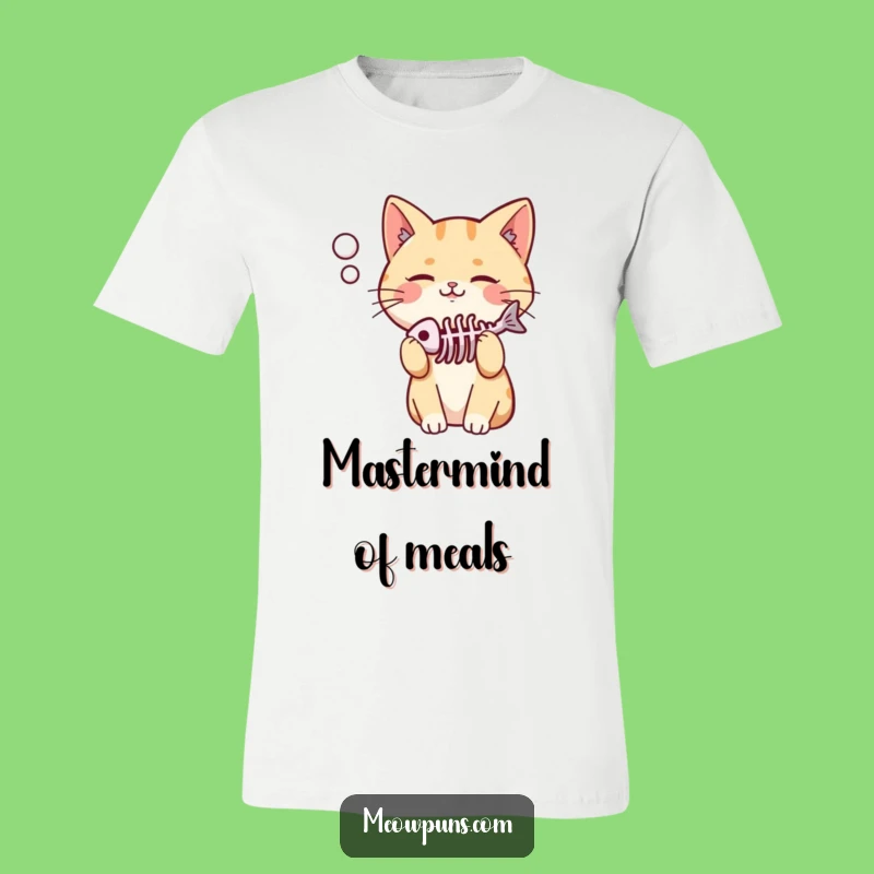 Funny Cat Fish Skeleton T-Shirt: Show Your Feline Satisfaction