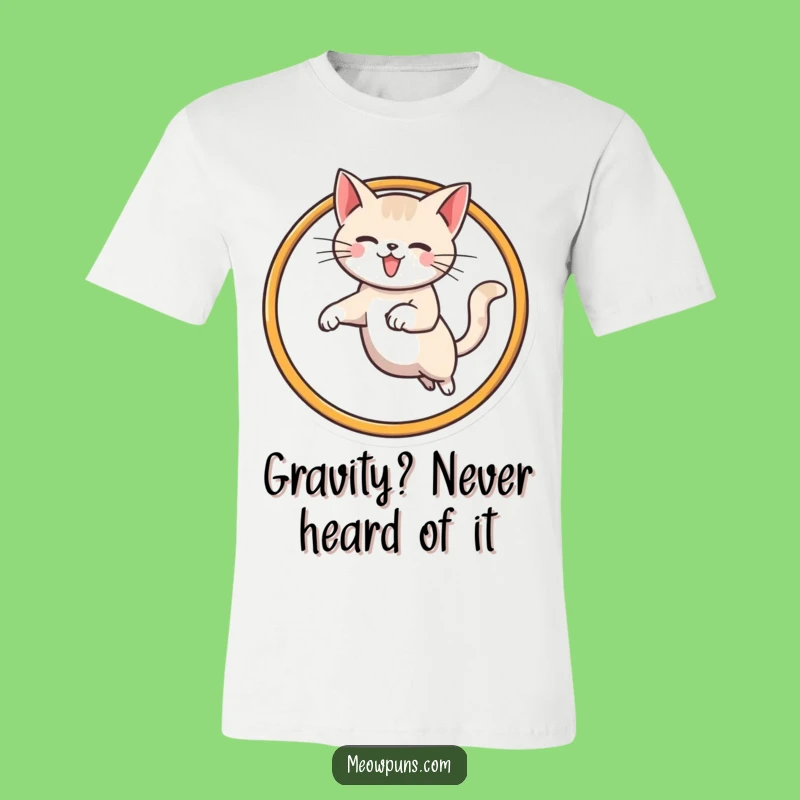 Funny Cat Hoop Jump T-Shirt: Hilarious Feline Acrobatics for a Cool Outfit