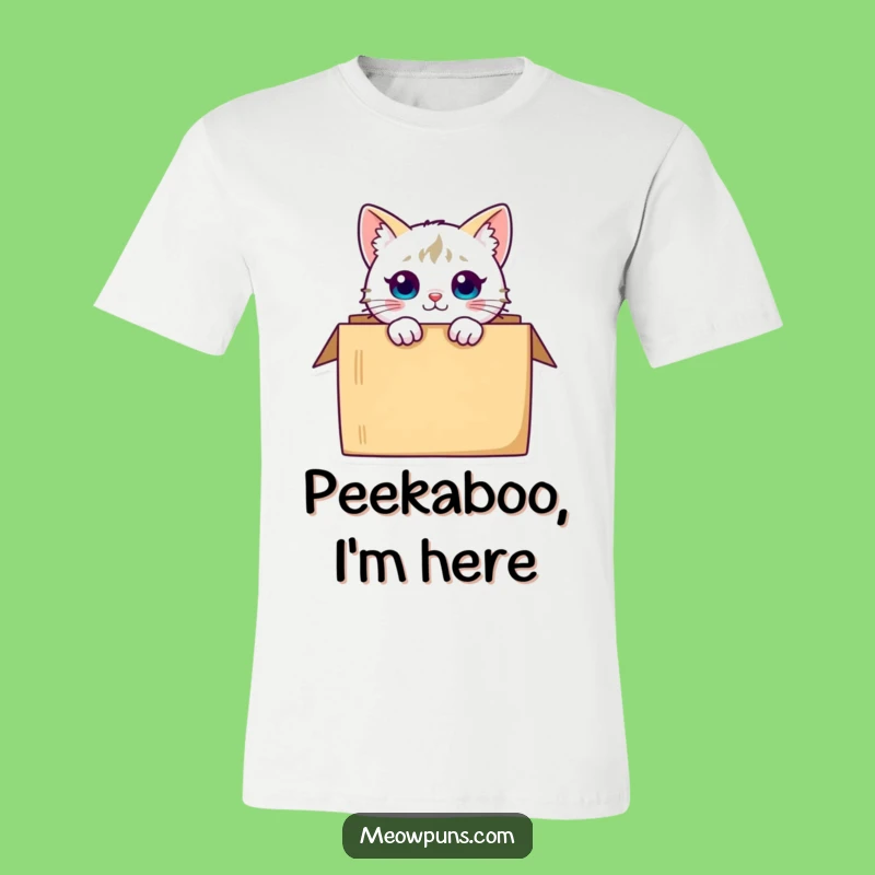Funny Curious Cat Box T-Shirt Show Off Your Playful Side