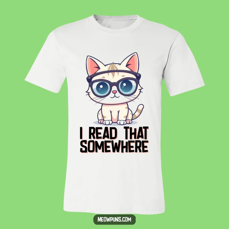 Funny Cat Glasses Tee - Wear Your Love for Smart Felines