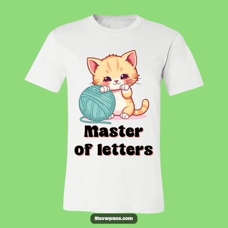 Funny Kitten Letter Yarn T-Shirt: Wear Your Playful Spirit