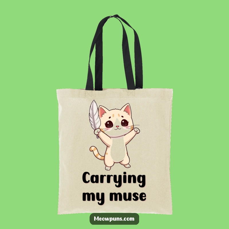 Funny Cat Feather Drama Tote Bag: Carry Your Essentials with Elegance!