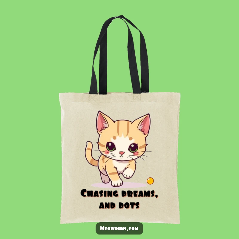 Funny Cat Laser Dot Tote Bag - Carry Your Focus with Playful Style