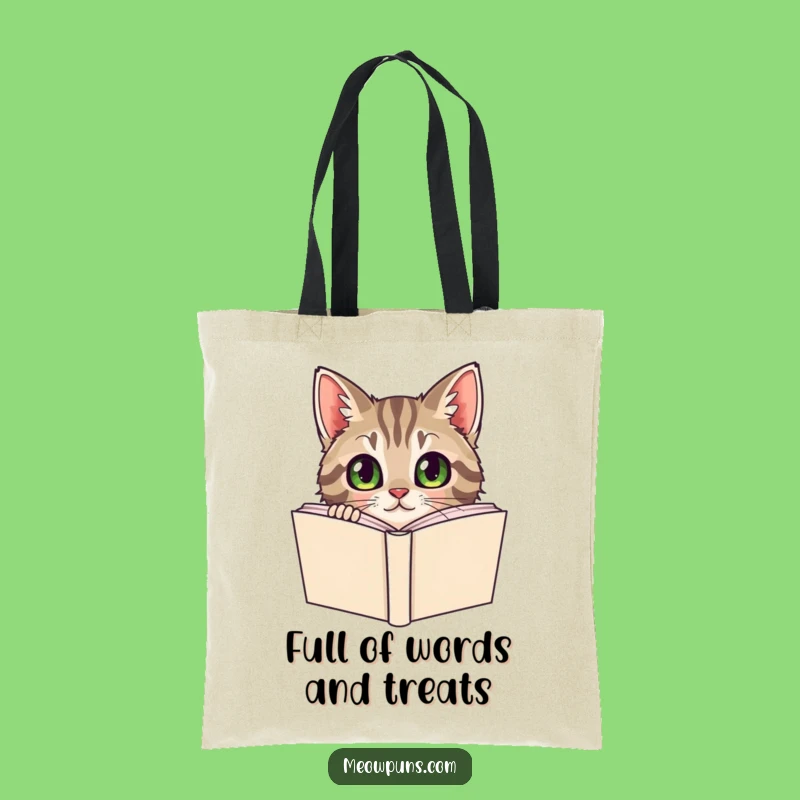 Funny Tabby Cat Dictionary Tote Bag: Carry Your Books & Humor